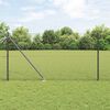 vidaXL Fence Post Grey 10 x 1 m (13 mm mesh) Steel and PVC
