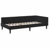 vidaXL Corner Bed Frame with Headboard Black 80 cm x 200 cm Velvet