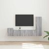 vidaXL TV Cabinet Set Wall-mounted 4 pcs Grey Sonoma Engineered Wood