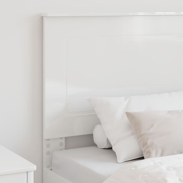 vidaXL Headboard Gloss White 100 cm Engineered Wood