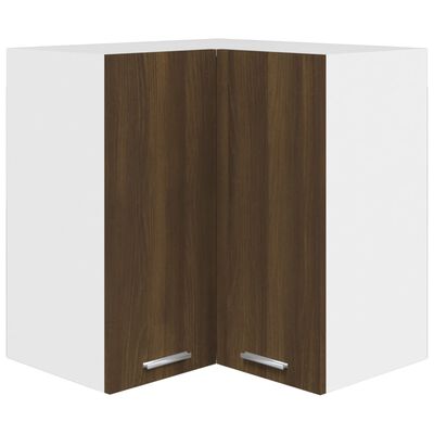 vidaXL Hanging Corner Cabinet Brown Oak 57x57x60 cm Engineered Wood