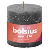 Bolsius Rustic Pillar Candles Shine 3 pcs 100x100 mm Stormy Grey