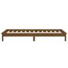 vidaXL LED Bed Frame without Mattress Honey Brown 100x200 cm Solid Wood