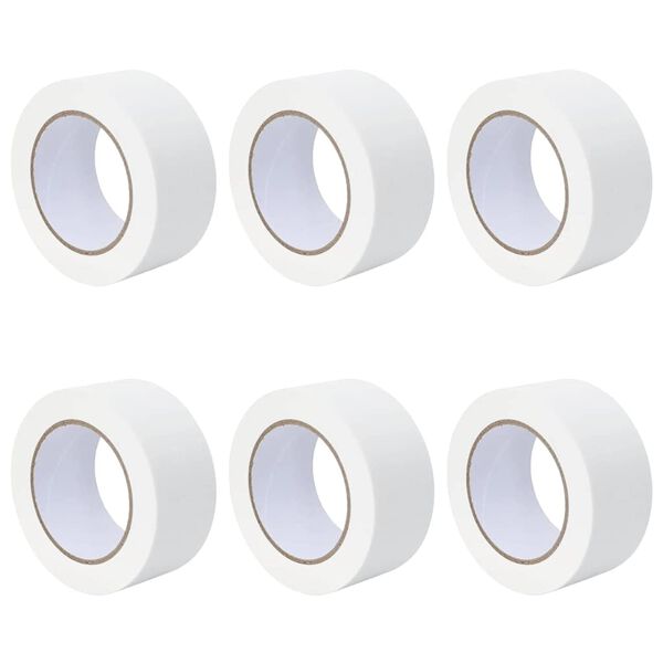 vidaXL Painter Masking Tapes 6 pcs White 50mm x 50m Paper
