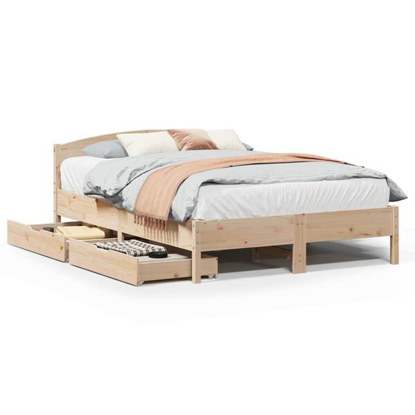 vidaXL Bed Frame without Mattress 120x200 cm Solid Wood Pine