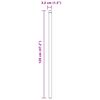 vidaXL Fence Posts 2 pcs Green 120 cm Powder-coated steel