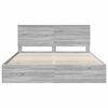 vidaXL Bed Frame with Drawer Grey Sonoma 180 x 200 cm Engineer Wood