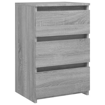 vidaXL Bed Cabinet Grey Sonoma 40x35x62.5 cm Engineered Wood