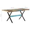 vidaXL Dining Table 160x80x76 cm Solid Reclaimed Wood