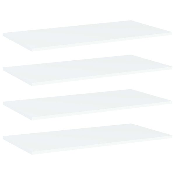 vidaXL Bookshelf Boards 4 pcs White 80x40x1.5 cm Engineered Wood