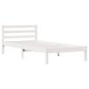 vidaXL Bed Frame White 215.5 x 105.5 x 69.5 cm Solid Pine Wood