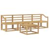 vidaXL Outdoor Sofa Set 5 pcs White 59 x 59 x 37 cm Solid Acacia Wood
