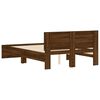 vidaXL Bed Frame without Mattress Brown Oak 135x190 cm Double