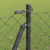 vidaXL Fence Post Grey 10 x 1.2 m (60 x 60 mm mesh) Steel and PVC