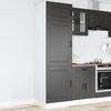 vidaXL Kitchen Cupboard Kalmar Black Engineered Wood