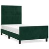 vidaXL Bed Frame without Mattress Dark Green 80x200 cm Velvet