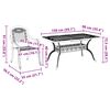 vidaXL Garden Dining Set 5 pcs White Aluminium