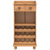 vidaXL Wine Cabinet ASKIM Brown 57 x 37 x 114 cm Solid pine wood