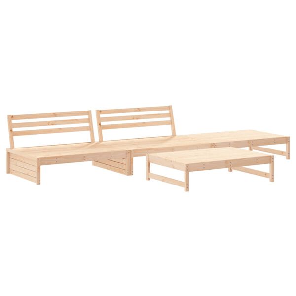 vidaXL 4 Piece Garden Lounge Set Solid Wood Pine