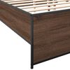 vidaXL Bed Frame without Mattress Brown Oak 140x190 cm