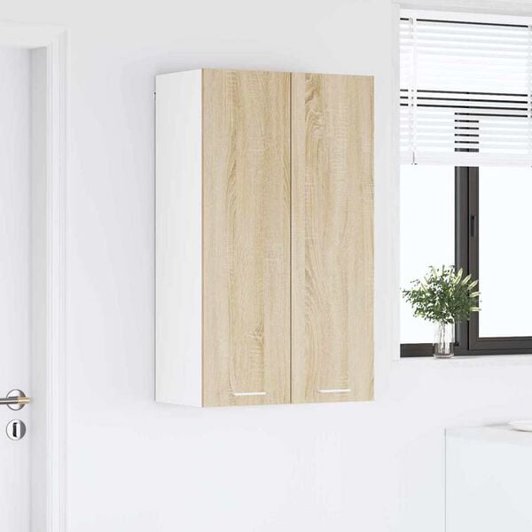 vidaXL Hanging Cabinet Sonoma Oak 60 x 31 x 100 cm Engineered Wood