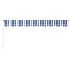 vidaXL Manual Retractable Awning with LED 600x350 cm Blue and White
