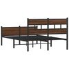 vidaXL Bed Frame without Mattress Brown Oak 120x200 cm Engineered Wood