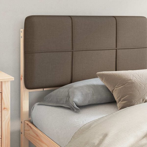 vidaXL Bed Frame with Upholstered Headboard Taupe 180 x 200 cm