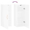 vidaXL Wall Mounted Cabinet High Gloss White 34.5x34x90 cm
