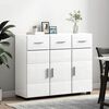 vidaXL Sideboard with Door FLORIN High Gloss White 88.5 x 30.5 x 73 cm
