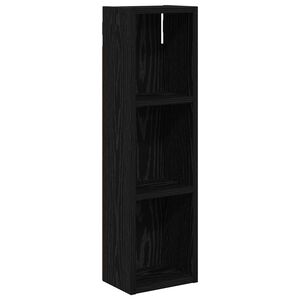 vidaXL Bathroom Wall Cabinet Black Oak 20 x 14 x 70 cm Engineered wood