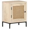 vidaXL Bedside Cabinet | Bleached Mango Wood | Solid Mango Wood | 40x30x50 cm