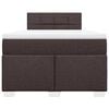 vidaXL Box Spring Bed with Mattress Dark Brown 120x190 cm Fabric