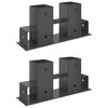 vidaXL Firewood Stack Aid 2 pcs Anthracite 34 x 10 x 15 cm Steel