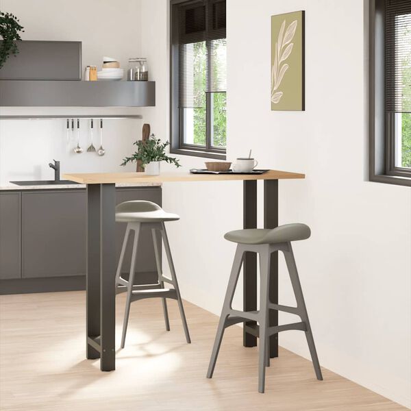 vidaXL Bar Table Legs Anthracite 2 pcs 40x(110-111) cm Steel