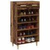 vidaXL Shoe Cabinet Plain Old Wood 60 x 35 x 105 cm Engineered Wood