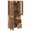 vidaXL Highboard Old Wood 69.5 x 34 x 180 cm Engineered Wood