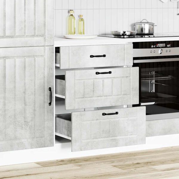 vidaXL Kitchen Base Cabinet Lucca Concrete Grey Engineered Wood