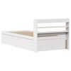 vidaXL Bed Frame with Headboard White 100x200 cm Solid Wood Pine