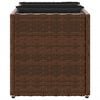 vidaXL Garden Planter with 3 Pots Brown 105x30x32 cm Poly Rattan