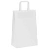 vidaXL Paper Bags 250 pcs with Handles White 21x11x31 cm