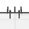 vidaXL Sliding Door Hardware Kit 213,5 cm Steel Black
