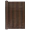 vidaXL Balcony Screen Brown and Black 300x80 cm Poly Rattan