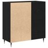 vidaXL Record Cabinet Black Oak 85 x 38 x 89 cm Engineered Wood