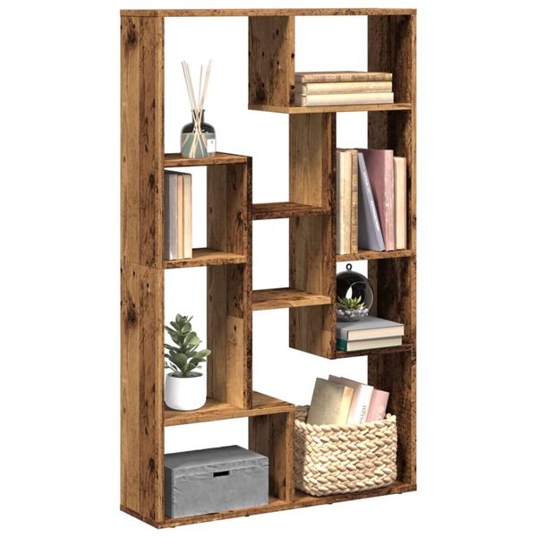 vidaXL Bookcase Old Wood 72x20x120 cm Engineered Wood