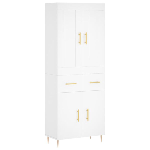 vidaXL Highboard White 69.5x34x180 cm Engineered Wood
