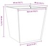 vidaXL Garden Planters 40x40x40 cm 2 pcs Stainless Steel