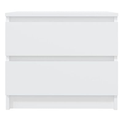 vidaXL Bed Cabinet White 50x39x43.5 cm Engineered Wood