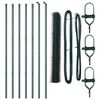 vidaXL Hexagonal Fence Ground Fix 10 x 1 m PVC-Coated Steel Green Mesh