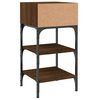 vidaXL Bedside Tables 2 pcs Brown Oak 35x34.5x70 cm Engineered Wood